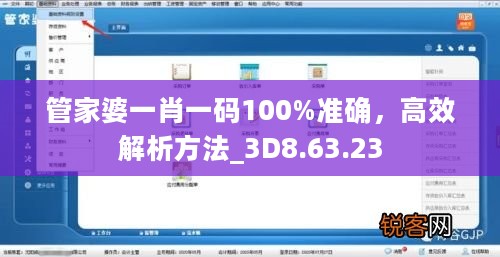 管家婆一肖一码100%准确，高效解析方法_3D8.63.23