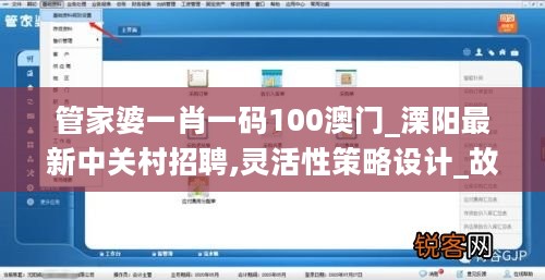 管家婆一肖一码100澳门_溧阳最新中关村招聘,灵活性策略设计_故障排除4.32.36