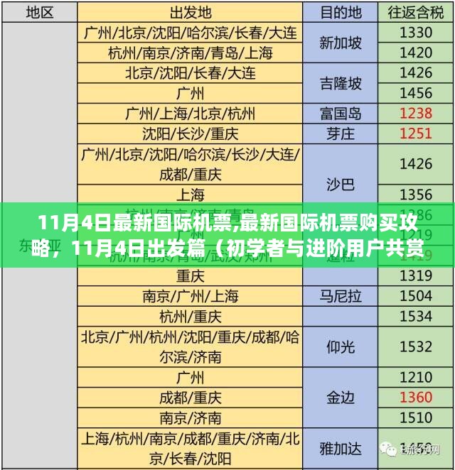 11月4日国际机票购买攻略，出发篇，适合初学者与进阶用户共赏