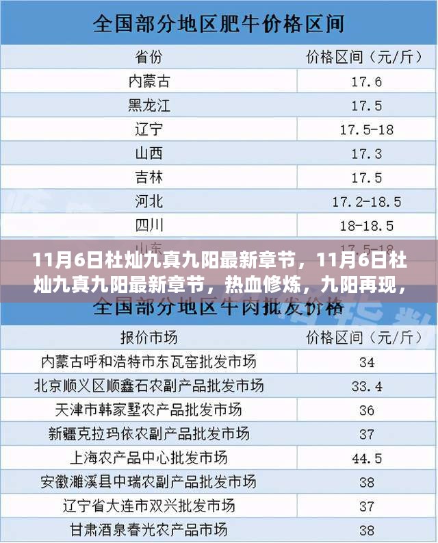 杜灿九阳传奇之旅，热血修炼，九阳再现最新章节