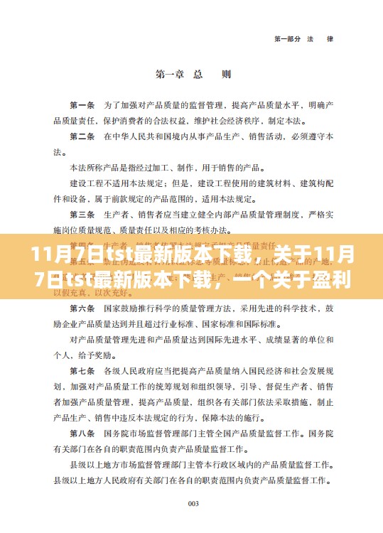 11月7日tst最新版本下载，盈利与行业的深度思考