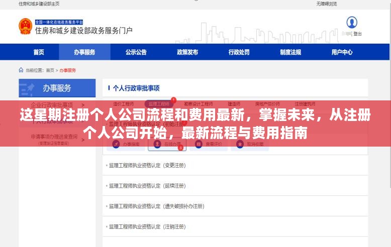 最新个人公司注册流程与费用指南，掌握未来创业的第一步