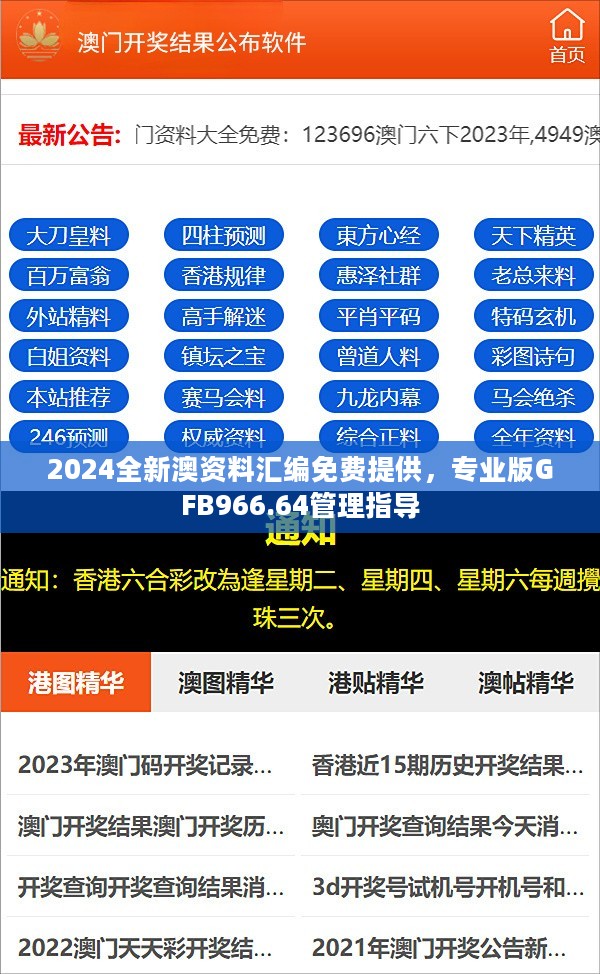 2024全新澳资料汇编免费提供，专业版GFB966.64管理指导