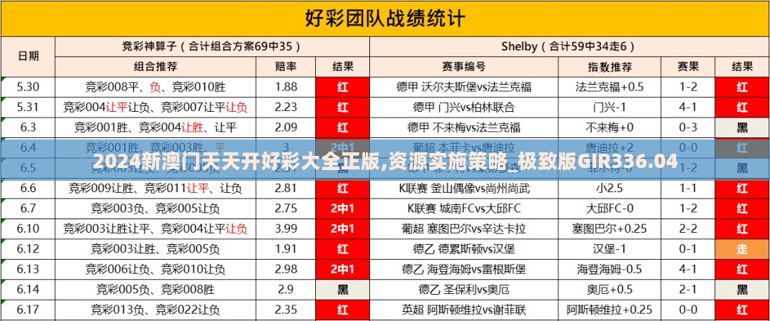 2024新澳门天天开好彩大全正版,资源实施策略_极致版GIR336.04