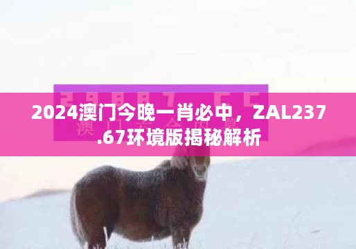 2024澳门今晚一肖必中，ZAL237.67环境版揭秘解析