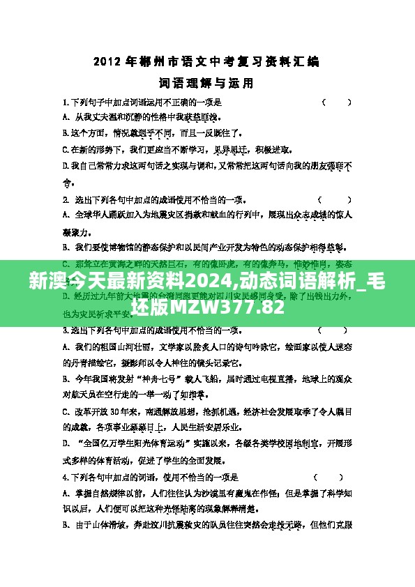 新澳今天最新资料2024,动态词语解析_毛坯版MZW377.82