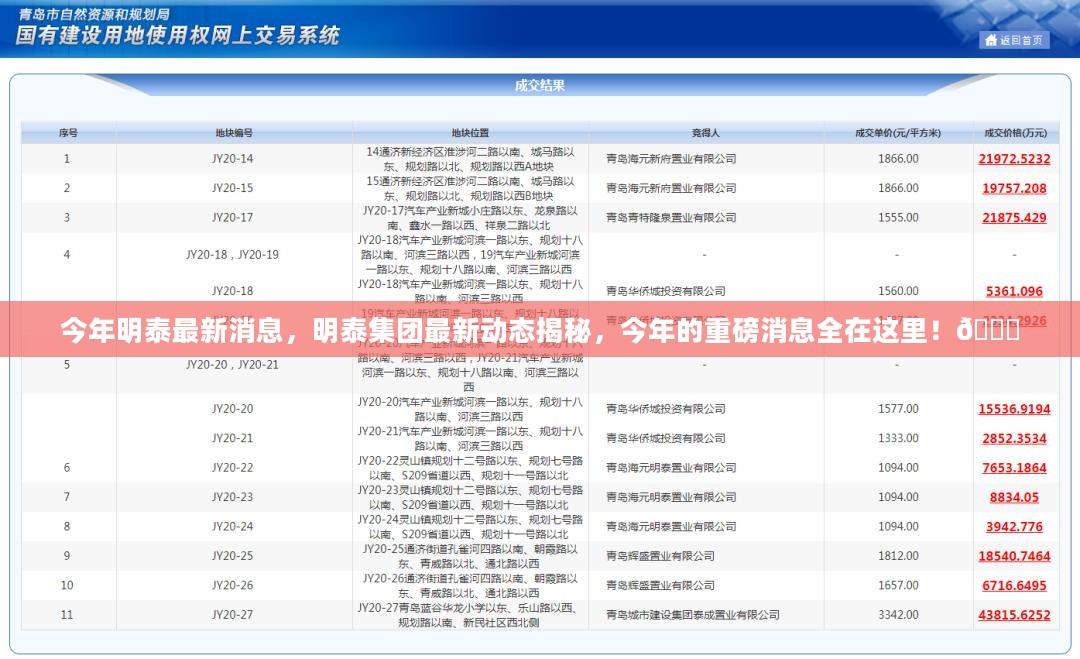 明泰集团最新动态揭秘，今年重磅消息一网打尽！🌟