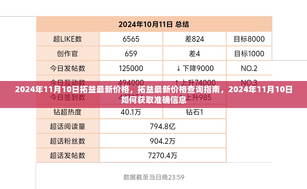 拓益最新价格查询指南，获取准确信息的途径