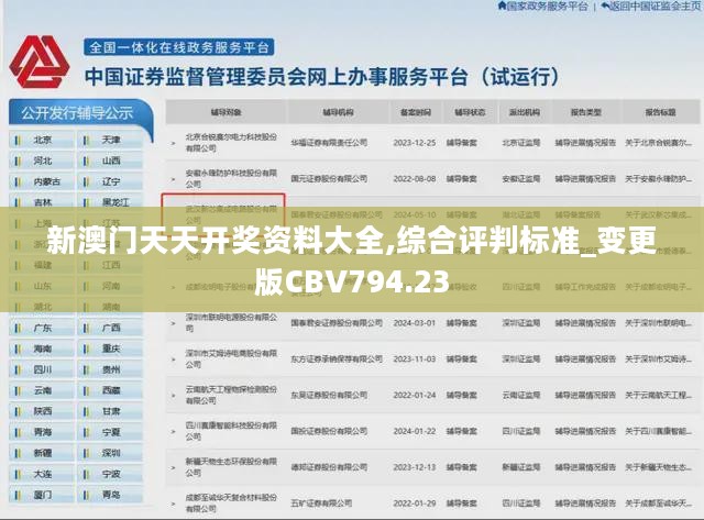 新澳门天天开奖资料大全,综合评判标准_变更版CBV794.23