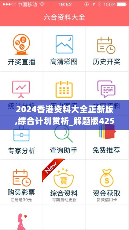 2024香港资料大全正新版,综合计划赏析_解题版425.46