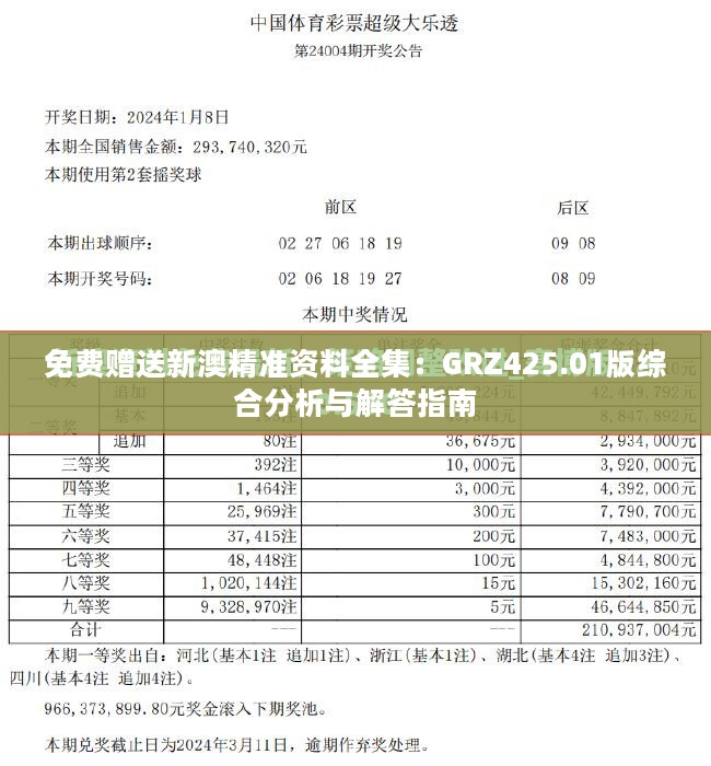 免费赠送新澳精准资料全集：GRZ425.01版综合分析与解答指南