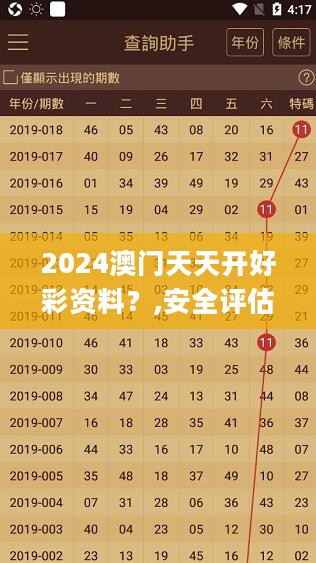 2024澳门天天开好彩资料？,安全评估策略_高效版KDH843.1