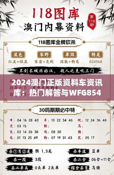 2024澳门正版资料车资讯库：热门解答与WFG854.64版精选