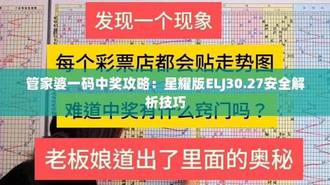 管家婆一码中奖攻略：星耀版ELJ30.27安全解析技巧