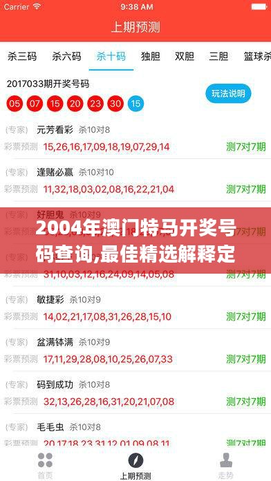 2004年澳门特马开奖号码查询,最佳精选解释定义_阳实境OIL308.28