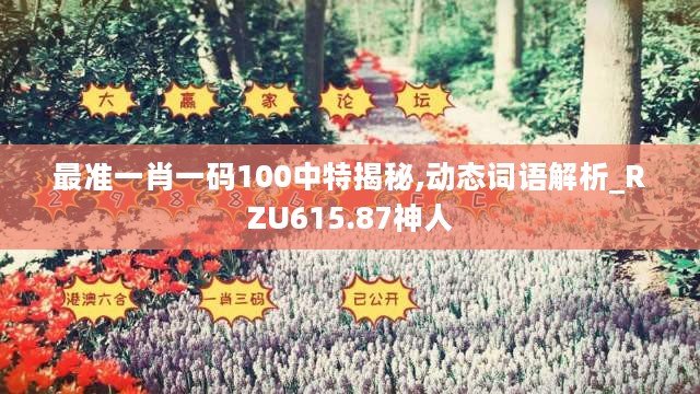 最准一肖一码100中特揭秘,动态词语解析_RZU615.87神人