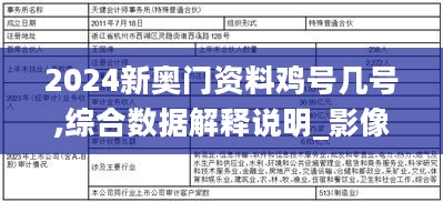 2024新奥门资料鸡号几号,综合数据解释说明_影像版CIS709.65