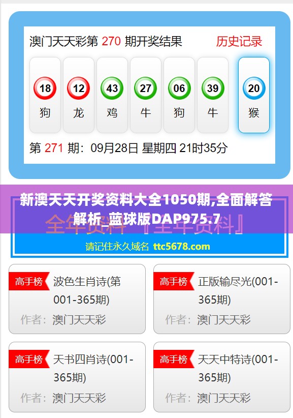 新澳天天开奖资料大全1050期,全面解答解析_蓝球版DAP975.7