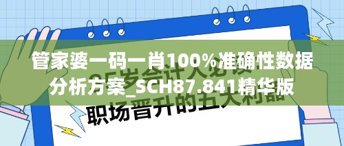 管家婆一码一肖100%准确性数据分析方案_SCH87.841精华版