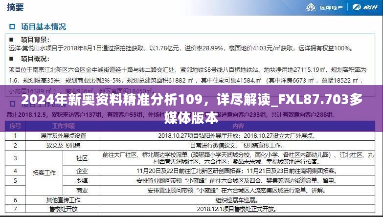 2024年新奥资料精准分析109，详尽解读_FXL87.703多媒体版本