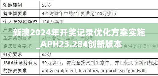 新澳2024年开奖记录优化方案实施_APH23.284创新版本