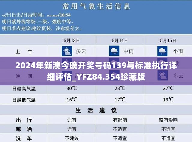 2024年新澳今晚开奖号码139与标准执行详细评估_YFZ84.354珍藏版