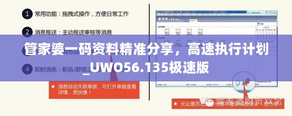 管家婆一码资料精准分享，高速执行计划_UWO56.135极速版