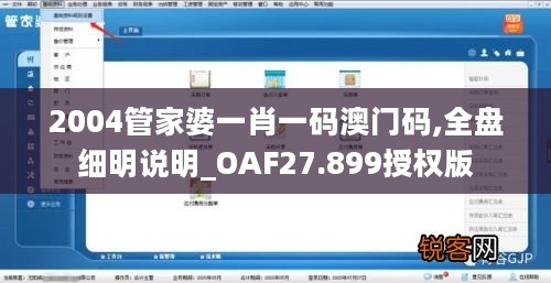 2004管家婆一肖一码澳门码,全盘细明说明_OAF27.899授权版