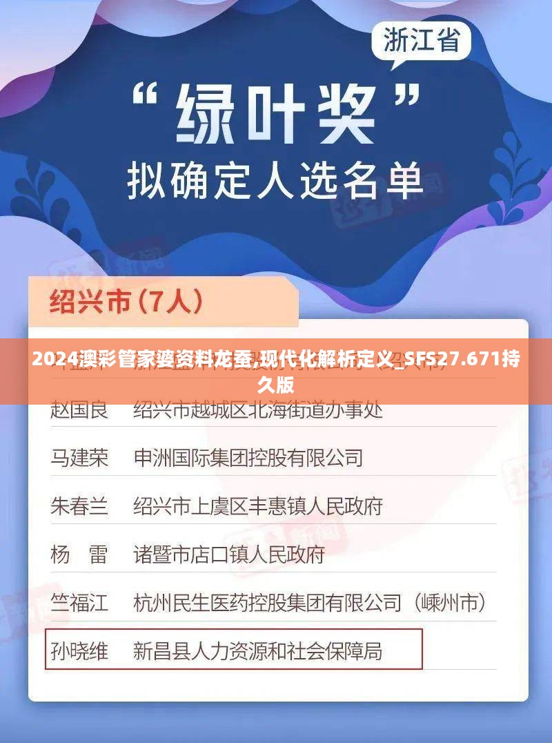 2024澳彩管家婆资料龙蚕,现代化解析定义_SFS27.671持久版