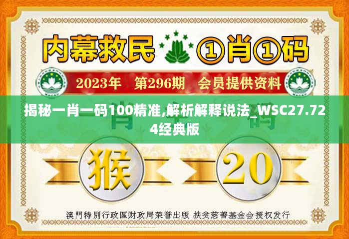 揭秘一肖一码100精准,解析解释说法_WSC27.724经典版