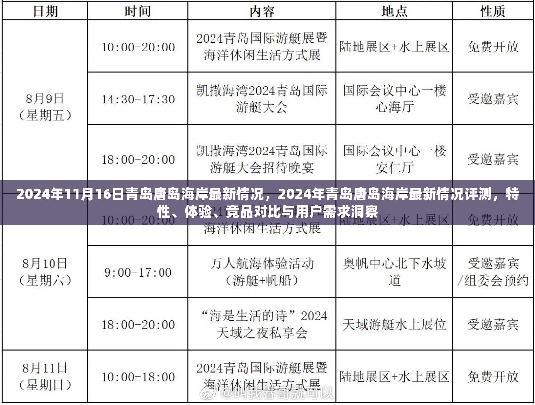 2024年青岛唐岛海岸最新评测，特性、体验、竞品对比及用户需求洞察