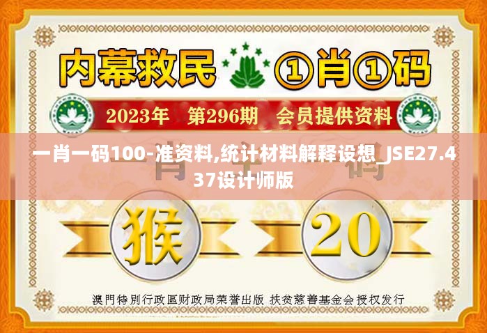 一肖一码100-准资料,统计材料解释设想_JSE27.437设计师版