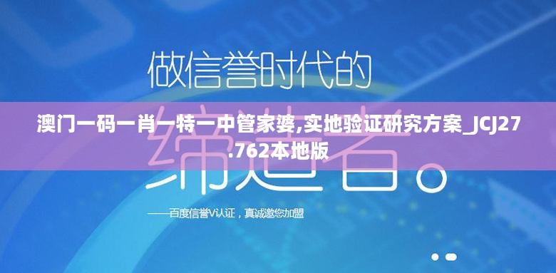 澳门一码一肖一特一中管家婆,实地验证研究方案_JCJ27.762本地版