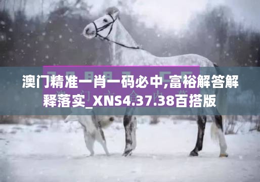 澳门精准一肖一码必中,富裕解答解释落实_XNS4.37.38百搭版