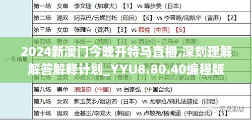 2024新澳门今晚开特马直播,深刻理解解答解释计划_YYU8.80.40编程版