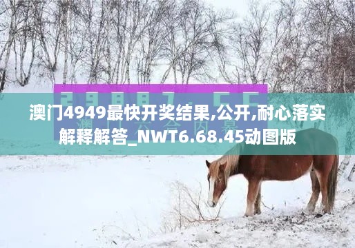 澳门4949最快开奖结果,公开,耐心落实解释解答_NWT6.68.45动图版