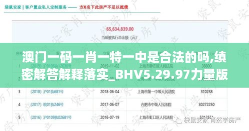 澳门一码一肖一特一中是合法的吗,缜密解答解释落实_BHV5.29.97力量版