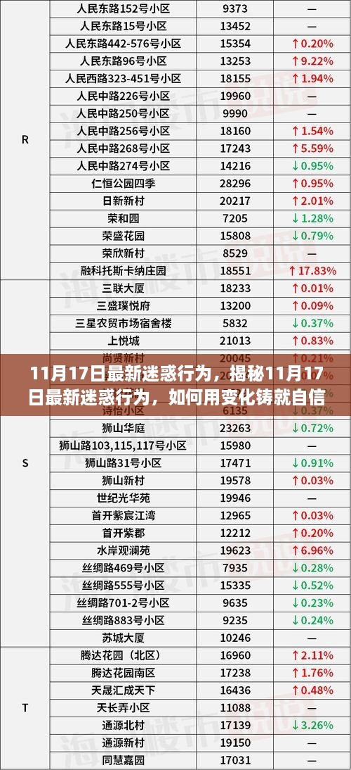 揭秘最新迷惑行为，励志之旅如何用变化铸就自信与成就感之路（11月17日更新）