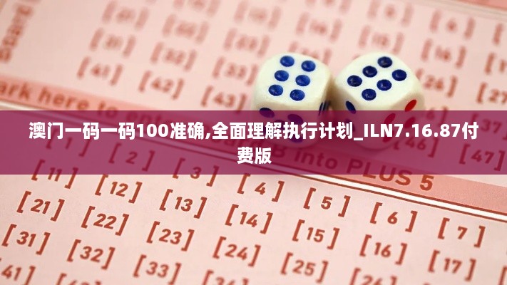 澳门一码一码100准确,全面理解执行计划_ILN7.16.87付费版