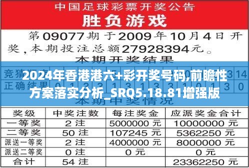 2024年香港港六+彩开奖号码,前瞻性方案落实分析_SRQ5.18.81增强版