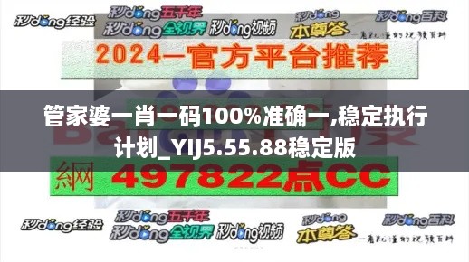 管家婆一肖一码100%准确一,稳定执行计划_YIJ5.55.88稳定版