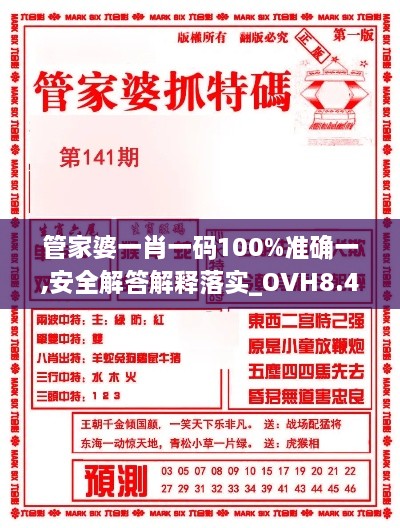 管家婆一肖一码100%准确一,安全解答解释落实_OVH8.40.83核心版