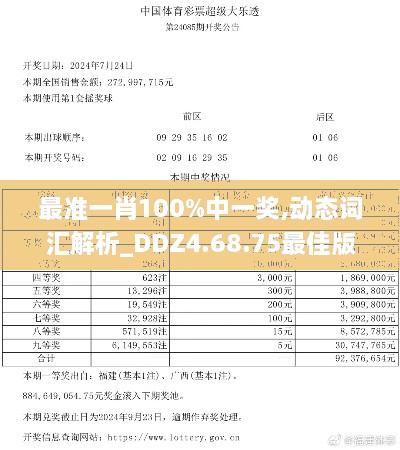 最准一肖100%中一奖,动态词汇解析_DDZ4.68.75最佳版