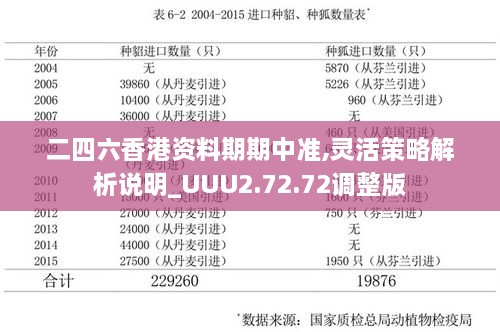 二四六香港资料期期中准,灵活策略解析说明_UUU2.72.72调整版