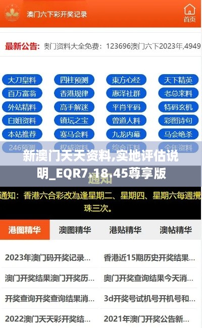 新澳门天天资料,实地评估说明_EQR7.18.45尊享版