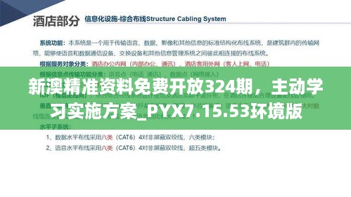 新澳精准资料免费开放324期，主动学习实施方案_PYX7.15.53环境版