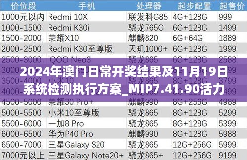 2024年澳门日常开奖结果及11月19日系统检测执行方案_MIP7.41.90活力版