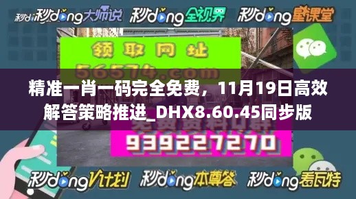 精准一肖一码完全免费，11月19日高效解答策略推进_DHX8.60.45同步版