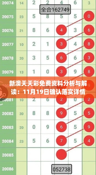 新澳天天彩免费资料分析与解读：11月19日确认落实详情_WBF2.41.91桌面版本