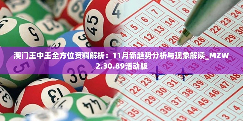 澳门王中王全方位资料解析：11月新趋势分析与现象解读_MZW2.30.89活动版